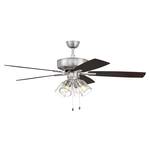 Wayfair Polished Nickel Ceiling Fans With Lights You'll Love in 2024